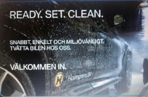 Tvättkort till Holmgrens bil